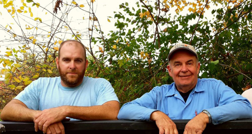 Andy and Bob grinnin for the camera